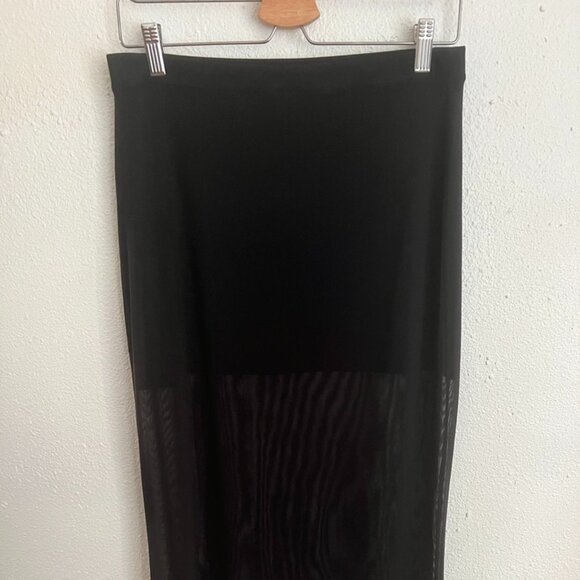 Open Edit Sheer Mesh Overlay Skirt - Picture 2 of 5